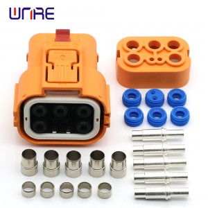 Low Current Five-core Plug Connector New Energy Electric Vehicle Car Batteries Charger Plugs Terminal Socket 2.5/4/6mm² For Cable